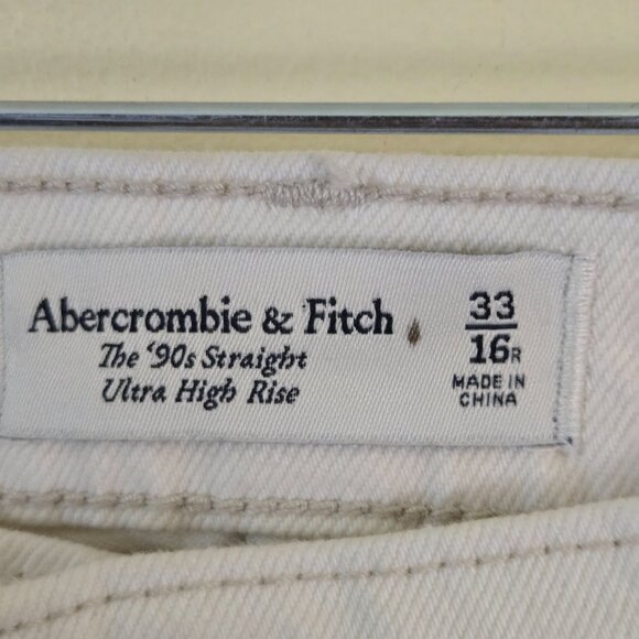 Abercrombie & Fitch 90's Straight Ultra High Rise Curve Love Carpenter Size 33 - Picture 4 of 6